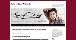 Desktop Screenshot of fansofdavid.com